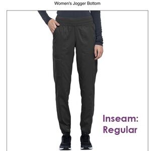 Black Jogger Scrub Pants Cherokee Workwear New With Tags